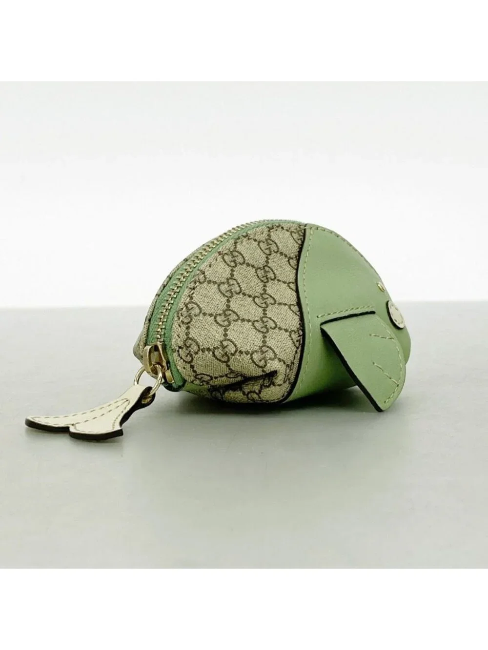 Gucci Coin Case GG Supreme Whale Brown Green Gold - Picture 2 of 10